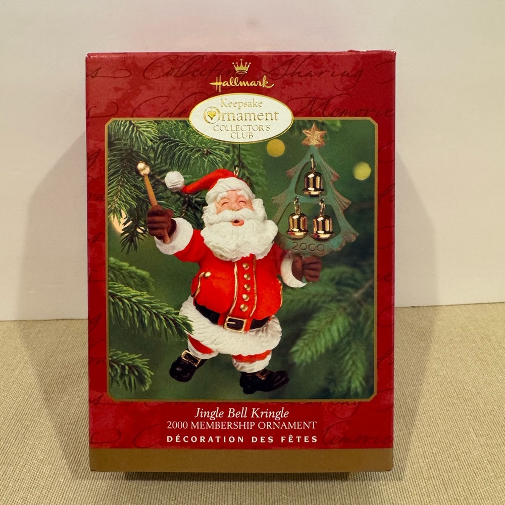 Jingle Bell Kringle Santa Christmas Tree Hallmark Keepsake Ornament New In Box